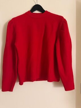 Mango Women's Bright Red Crewneck Sweater
